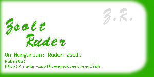 zsolt ruder business card